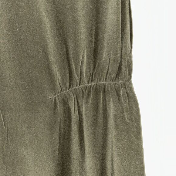 Haute Hippe Olive Green 100% Silk Tunic/Top/Dress(Size Medium) - Picture 8 of 8